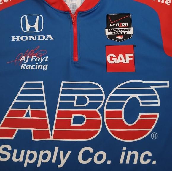 Verizon Indy Car Series A.J. Foyt Honda Racing Jersey Men's Size Large - Picture 3 of 6